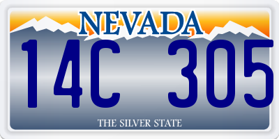 NV license plate 14C305