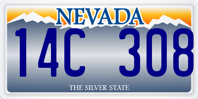 NV license plate 14C308