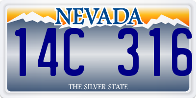 NV license plate 14C316