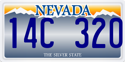 NV license plate 14C320