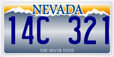 NV license plate 14C321