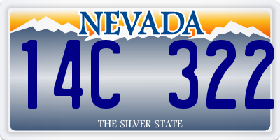 NV license plate 14C322