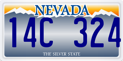 NV license plate 14C324