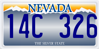 NV license plate 14C326