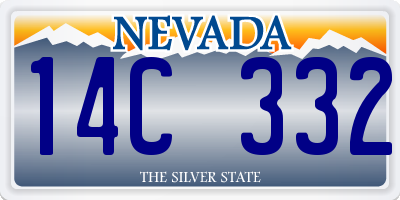 NV license plate 14C332