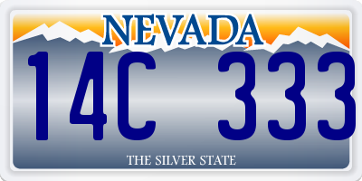 NV license plate 14C333