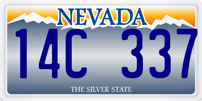 NV license plate 14C337