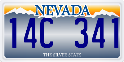 NV license plate 14C341