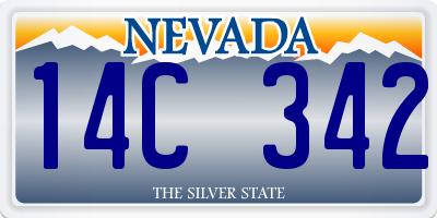 NV license plate 14C342
