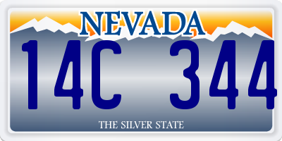NV license plate 14C344
