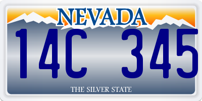 NV license plate 14C345