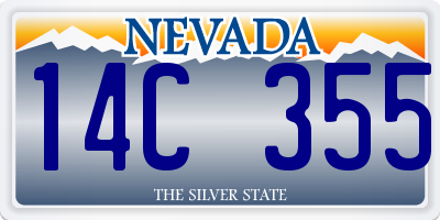 NV license plate 14C355