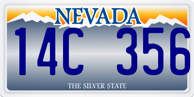 NV license plate 14C356