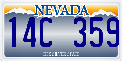 NV license plate 14C359