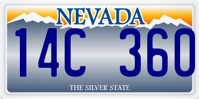 NV license plate 14C360