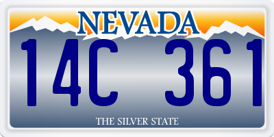 NV license plate 14C361