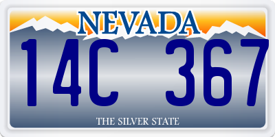 NV license plate 14C367