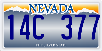 NV license plate 14C377