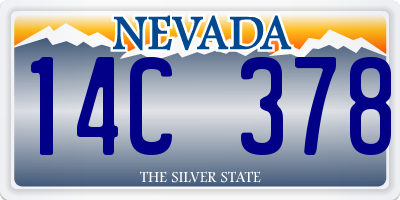 NV license plate 14C378