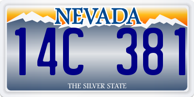 NV license plate 14C381
