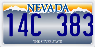 NV license plate 14C383