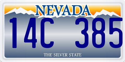 NV license plate 14C385