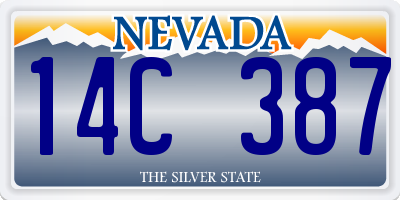 NV license plate 14C387