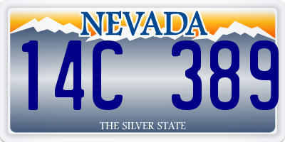 NV license plate 14C389