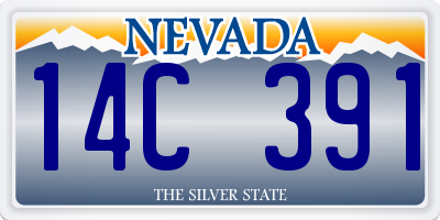 NV license plate 14C391