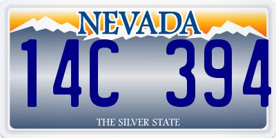 NV license plate 14C394