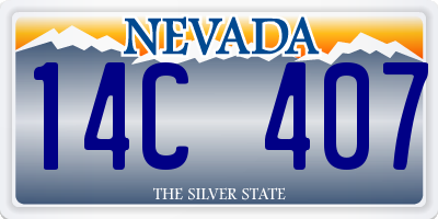 NV license plate 14C407