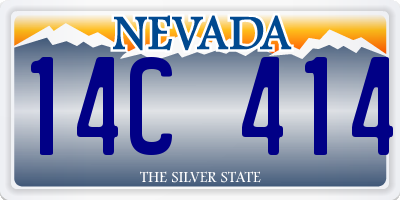 NV license plate 14C414