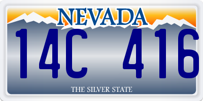 NV license plate 14C416