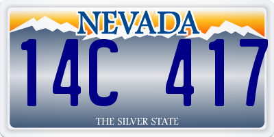 NV license plate 14C417