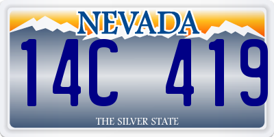 NV license plate 14C419