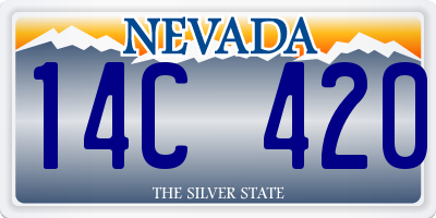 NV license plate 14C420