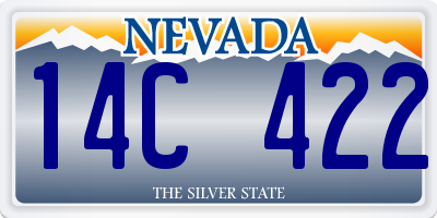 NV license plate 14C422