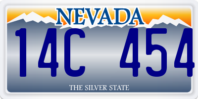 NV license plate 14C454