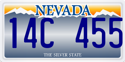 NV license plate 14C455