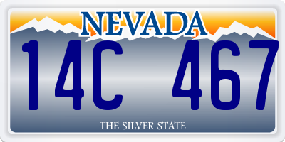 NV license plate 14C467