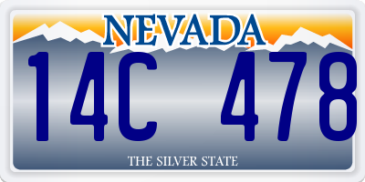 NV license plate 14C478