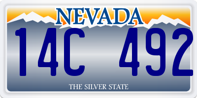 NV license plate 14C492