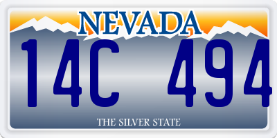 NV license plate 14C494
