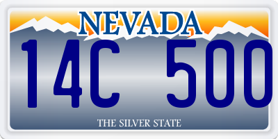 NV license plate 14C500