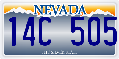 NV license plate 14C505