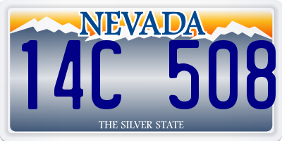 NV license plate 14C508
