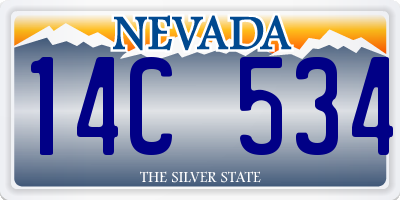 NV license plate 14C534