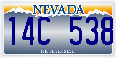 NV license plate 14C538