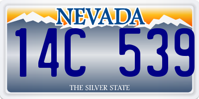 NV license plate 14C539