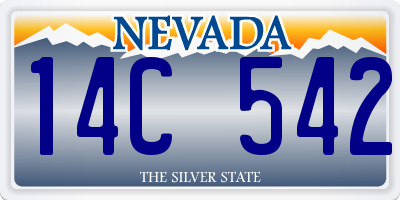 NV license plate 14C542